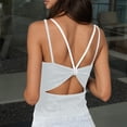 thumbnail image 5 of Gunia Women'S Tank Tops Square Neck Sleeveless 2 In 1 Tee Shirts Slim Fit Going Out Camisoles Size One Size White, 5 of 7