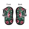 thumbnail image 6 of Lightweight Tropical Style Flamingo Glasses Protector - Durable Neoprene Zippered Soft Case with Keychain, Anti-Drop Storage Holder for Fashion Glasses & Readers, 6 of 10