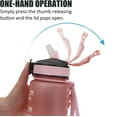 thumbnail image 5 of BAKER DEPOT 32oz Motivational Water Bottle with Straw & Time Marker, BPA Free, Leakproof, Pink, 5 of 6