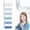Blue S, variant on Gradient Blue Index Page Tabs,Repositionable Writable Sticky Flags for Notebook & File Classification,0.47"×1.1",1PC (S)