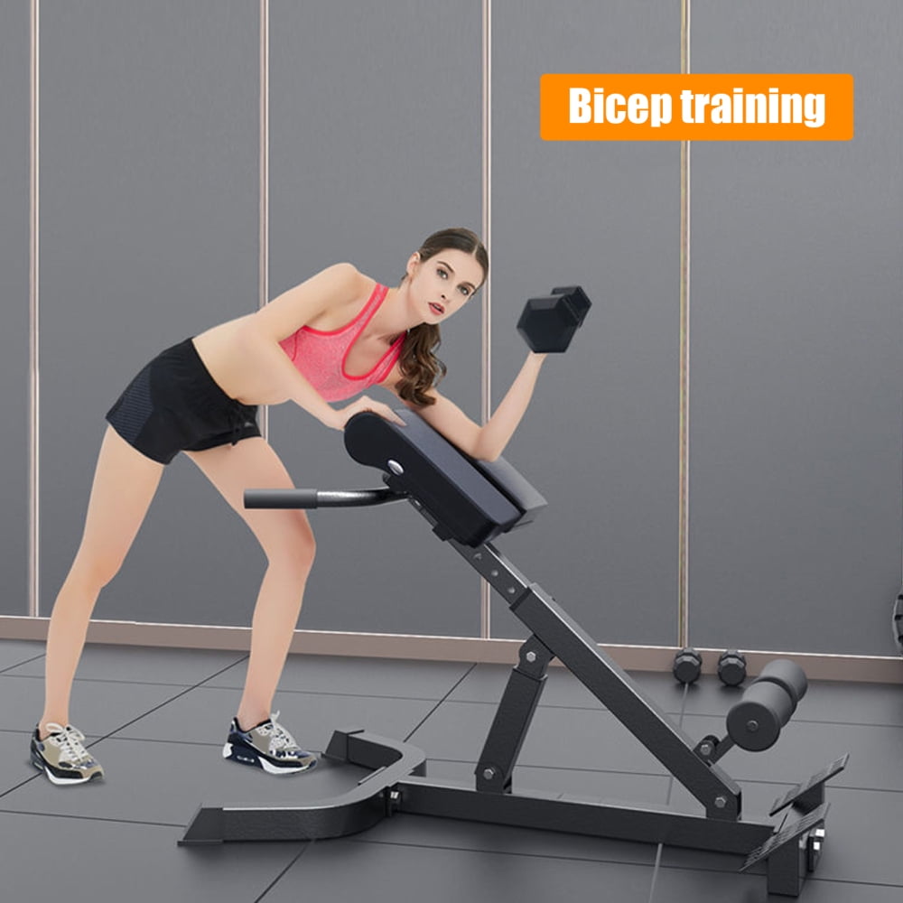 Xianers Roman Chair Back Extender - Angle & Height Dual Adjustable Hyperextension Bench for Home Gym - Adjustable Back Exercise Machine Adjustable Sit up Bench Decline Bench Flat Bench