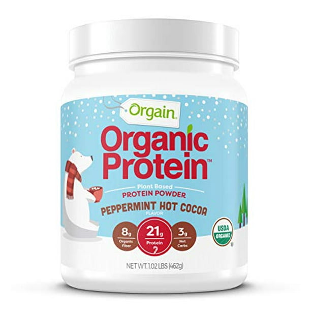 Orgain Organic Vegan, NonGMO Plant Based Protein Powder Peppermint