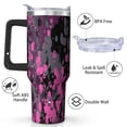 thumbnail image 2 of 40oz Halloween Insulated Travel Tumbler with Handle and Straw, Stainless Steel Mug – Perfect for Fall Adventures, Keeps Beverages Hot or Cold, Ideal for Women and Girls During Spooky Season., 2 of 7