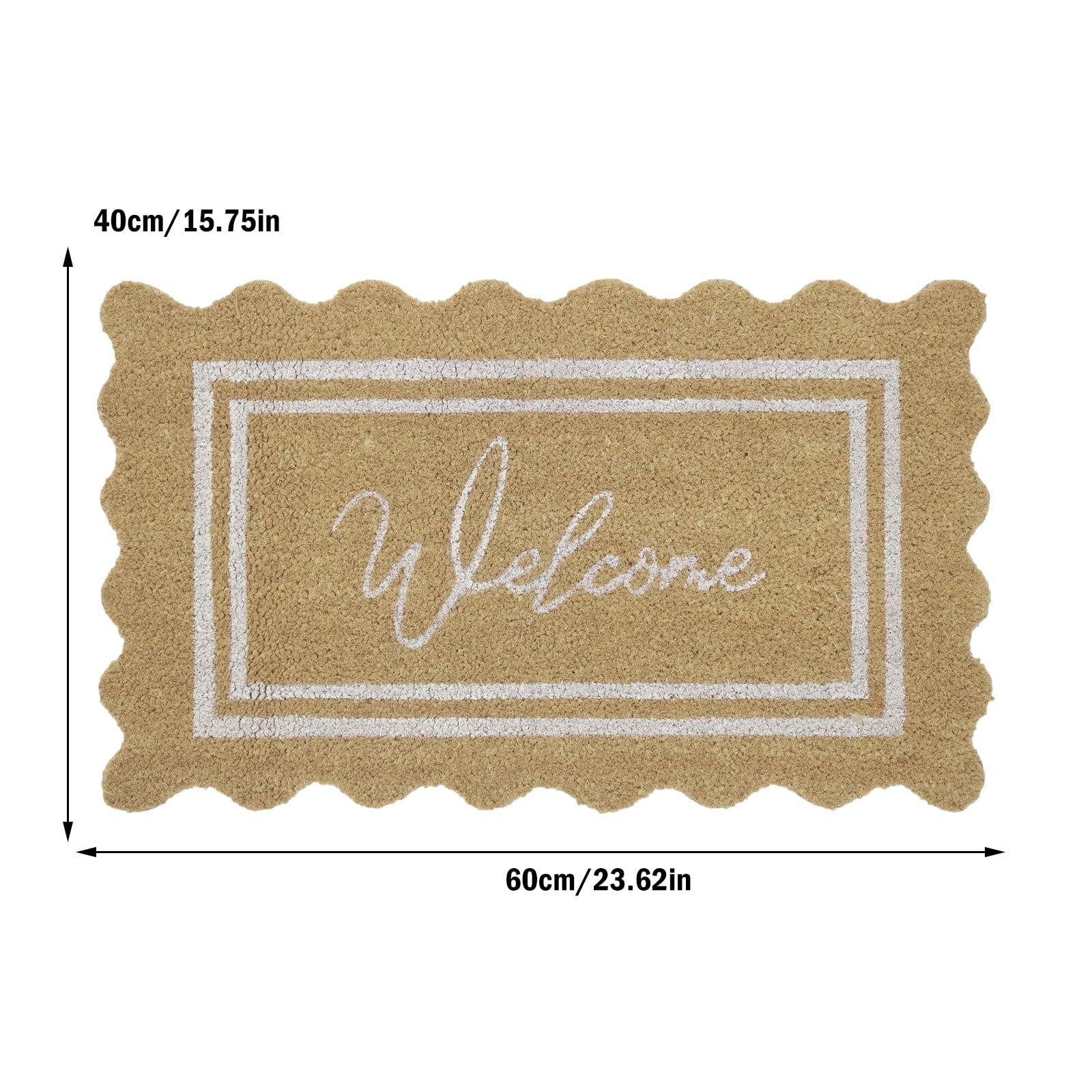1PCS Vintage Spring Welcome Coir Doormat Retro Rug for Front Door, Indoor Outdoor Welcome Mat Spring Home Entryway Outside Yard Home Decoration