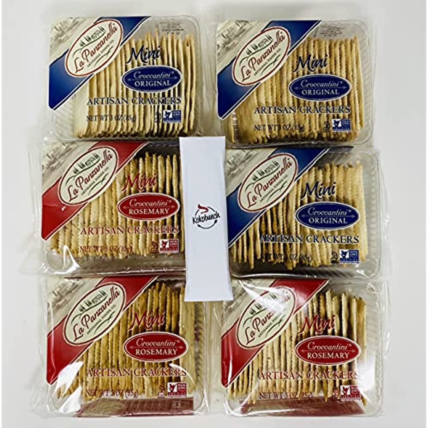 La Panzanella Artisan Crackers Mini Croccantini Variety Bundle