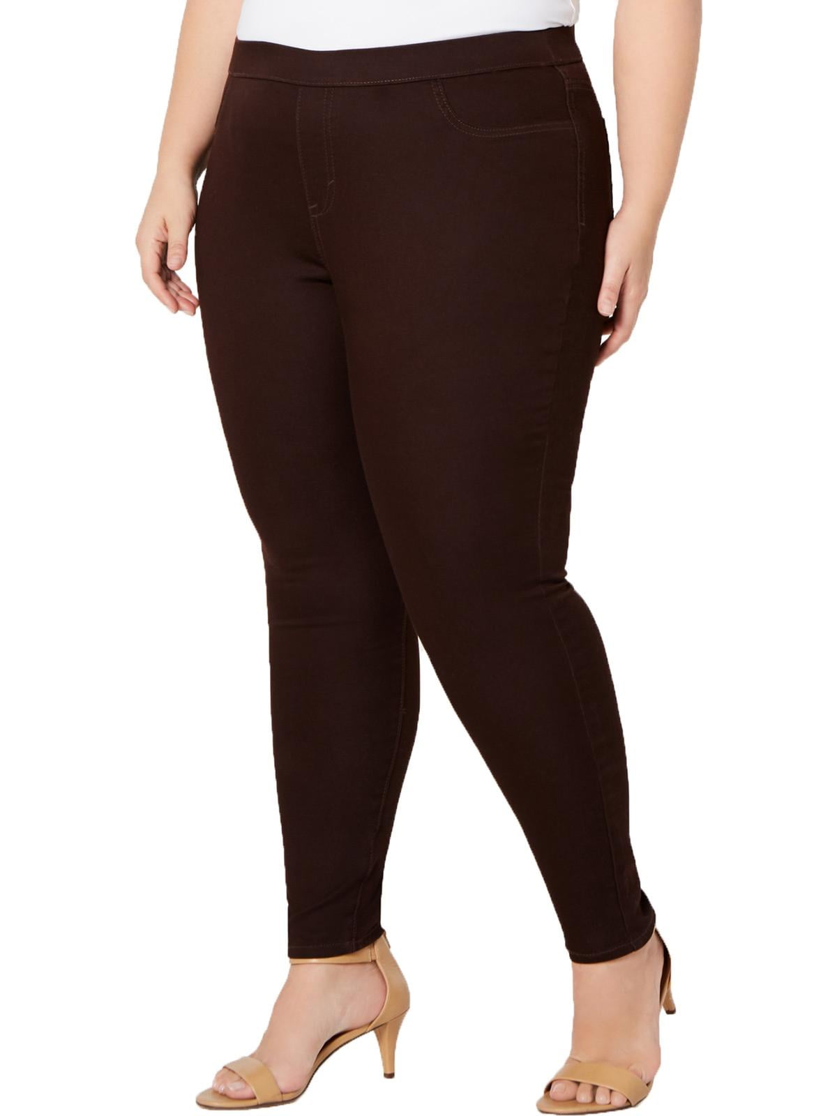 Womens Plus Denim Pull On Jeggings 