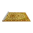 thumbnail image 2 of Ahgly Company Machine Washable Indoor Rectangle Medallion Yellow Traditional Area Rugs, 5' x 7', 2 of 4
