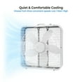 thumbnail image 4 of Comfort Zone 20" Box Fan with Carry Handle, White, 4 of 10