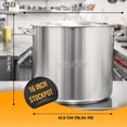 thumbnail image 3 of Martin Stainless Steel Stock Pot - 46.5 Quart (44L) Large Stockpot with Lid; Heavy-Duty Cookware for Commercial Kitckens and Outdoor Cooking, 3 of 6