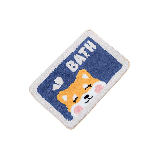 Inteprter Alfombrilla para puerta de Shiba Inu, alfombrilla antideslizante absorbente de agua, alfombrilla para puerta de entrada de baño, alfombrilla Decoración del hogar Inteprter HA022778-02