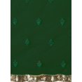 thumbnail image 4 of Green & Silver-Toned Embellished Sequinned Supernet Heavy Work Saree - 14695306, 4 of 6