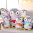 thumbnail image 4 of 25/45cm nuevo pingüino de peluche Animal que sostiene comida pingüinos rellenos familia pequeño peluche peludo para regalo de niños, 4 of 5