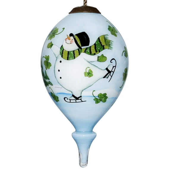 Inner Beauty 2011068 Shamrock Snowman Ornament, 4.5-inch Length