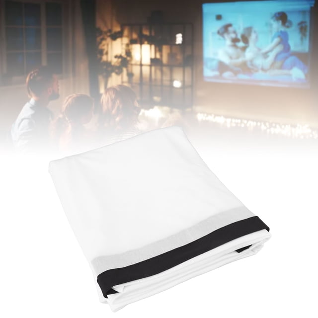 Projector Screen, 16:9 HD Portable Foldable Anti Wrinkle Movie Projector Screen with 8 Hooks, Universal Projection Screen for Party, Backyard, Indoor Home Theater, Outdoor Cinema