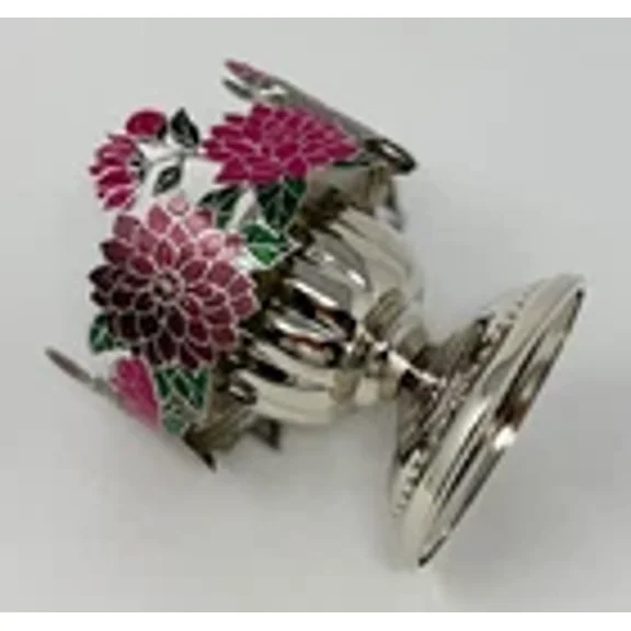 BATH & BODY WORKS PINK DAHLIA FLOWER PEDESTAL LARGE 3 WICK CANDLE HOLDER SLEEVE