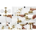 thumbnail image 2 of JONATHAN Y Olivier 23.5" 3-Light Bohemian Farmhouse Iron/Frosted Glass LED Semi Flush Mount, Brass Gold, JYL7600A, 2 of 9