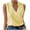 Yellow, variant on Women Wrap V Neck Sleeveless Blouse Casual Loose Summer Tops Vest, Yellow 3XL