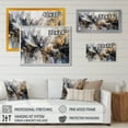 thumbnail image 4 of Designart "Grey Gold Delicate Abstract Brushstrokes III" Abstract Marble Canvas Print, 4 of 5