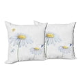 thumbnail image 6 of Ambesonne Dragonfly Throw Pillow Cover 2 Pack, Chamomile Soft Nature, 20", Yellow White, 6 of 6
