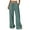 Blue Green, variant on Womens Palazzo Pants Summer Fashion High Waisted Wide Leg Drawstring Flowy Beach Trousers with Pockets