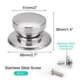 thumbnail image 2 of Unique Bargains 5pcs Stainless Steel Easy Lifting Pot Lid Knob Handle Knobs Cookware Bakeware Assessories Cover Replacement, 2 of 7