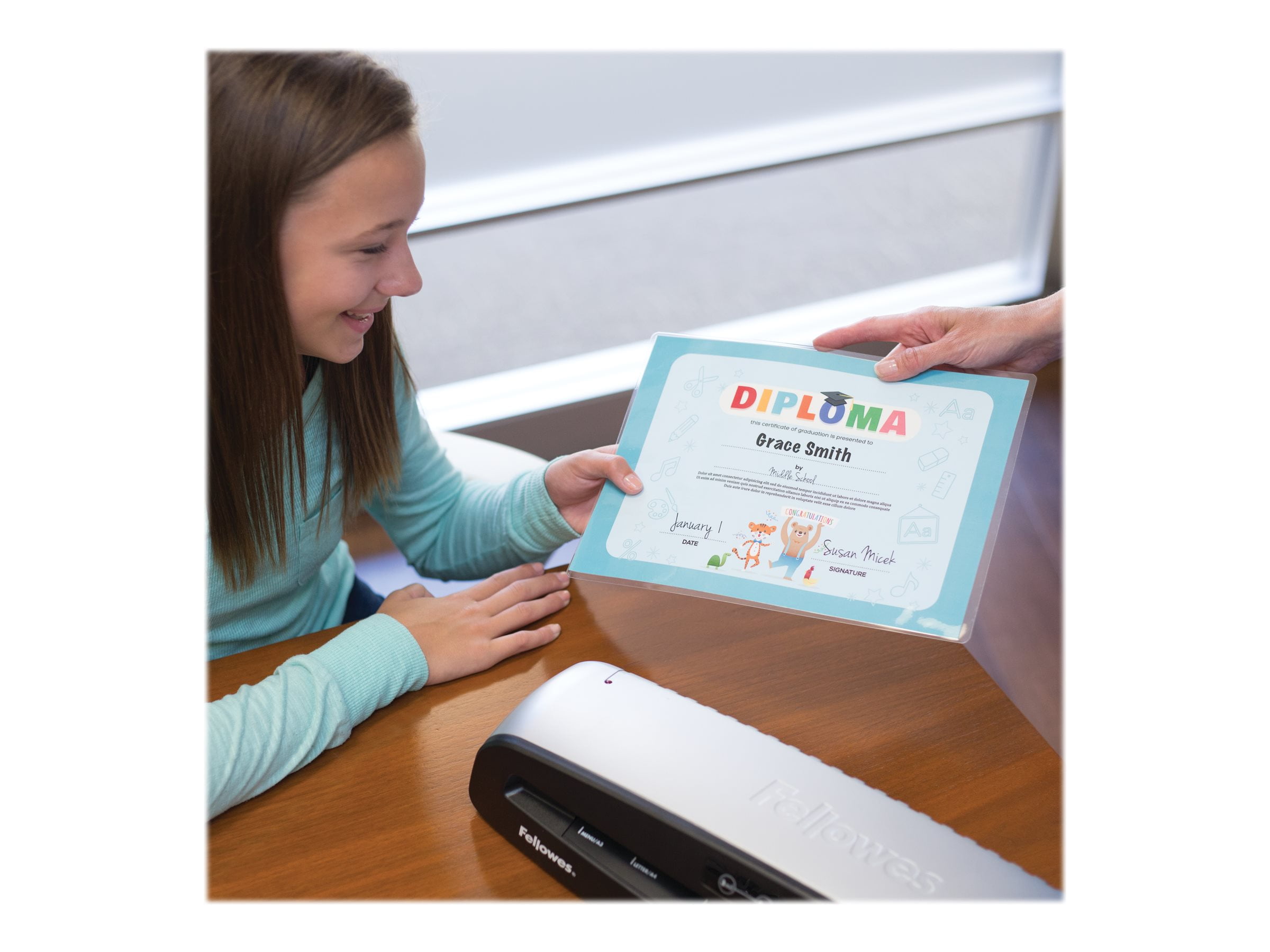 Pochettes de plastification Fellowes® Super Quick, format lettre, 5 mil, paquet de 100