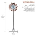 thumbnail image 6 of Alpine Corporation 85"H Antique Flower Kinetic Wind Spinner Garden Stake, 6 of 11