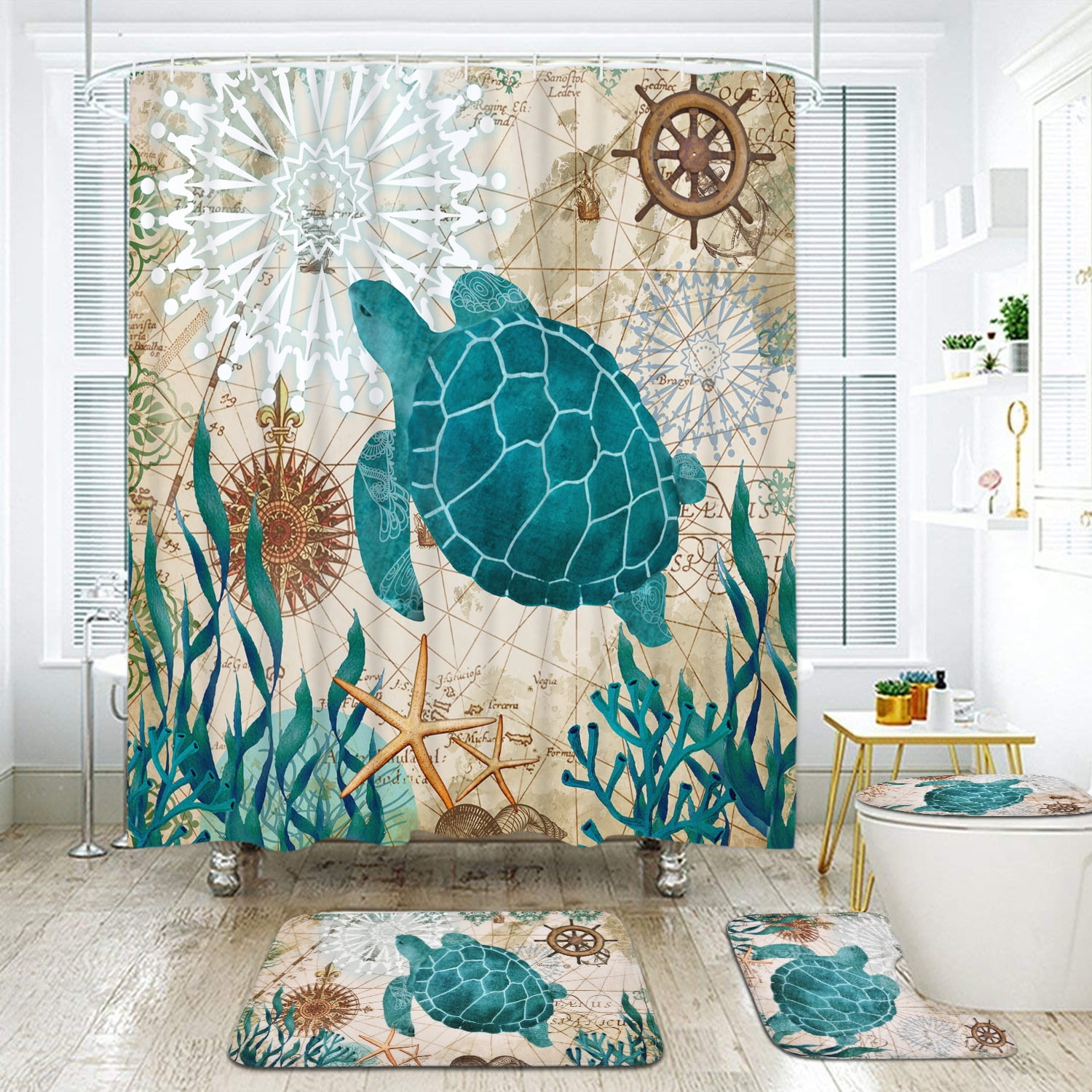 Sea Turtle Bath Mat – Brazen Design Studio