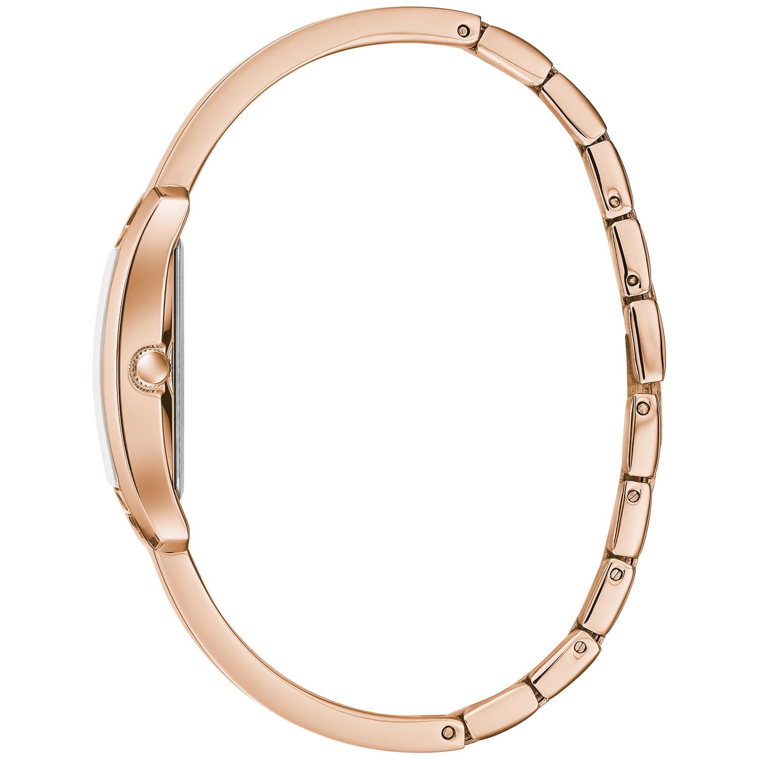 Caravelle by Bulova Women's Rose Gold-Tone Bangle Watch 44L264