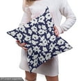 thumbnail image 4 of Ambesonne Flower Fabric by the Yard Upholstery, Poppy Corsage Spring Theme, 5 Yards, Indigo and White, 4 of 4