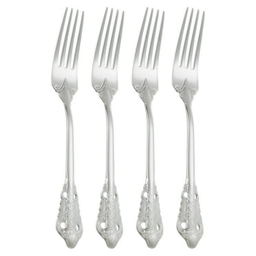 Uxcell 4 Pcs Salad Forks, 6.5 Inches Stainless Steel Dessert Forks, Mirror Polished, Dishwasher Safe, Tiny Forks for Small Desserts, Cocktails, Silver