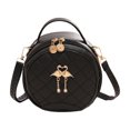 thumbnail image 1 of Bolso De Hombro Para Mujer, Bolso Cruzado De Piel SintéTica A Cuadros Con Cierre De Cremallera, 1 of 3