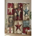 thumbnail image 4 of Fsddascl Texas Star Vintage Shower Curtain Set - 60" x 72" Washable Bathtub Curtain with 12 Hooks, Country Star Western Cowboy Waterproof Fabric Stall Shower Curtains for Bathroom/Bathtub Décor, 4 of 6