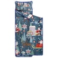 thumbnail image 2 of Dark Blue Christmas Santa Pattern Toddler Nap Mats for Kids Preschool,60"x20" Sleeping Mat Bag or Kids,Toddler Sleeping Bag,Toddler Nap Mat or Daycare, 2 of 6