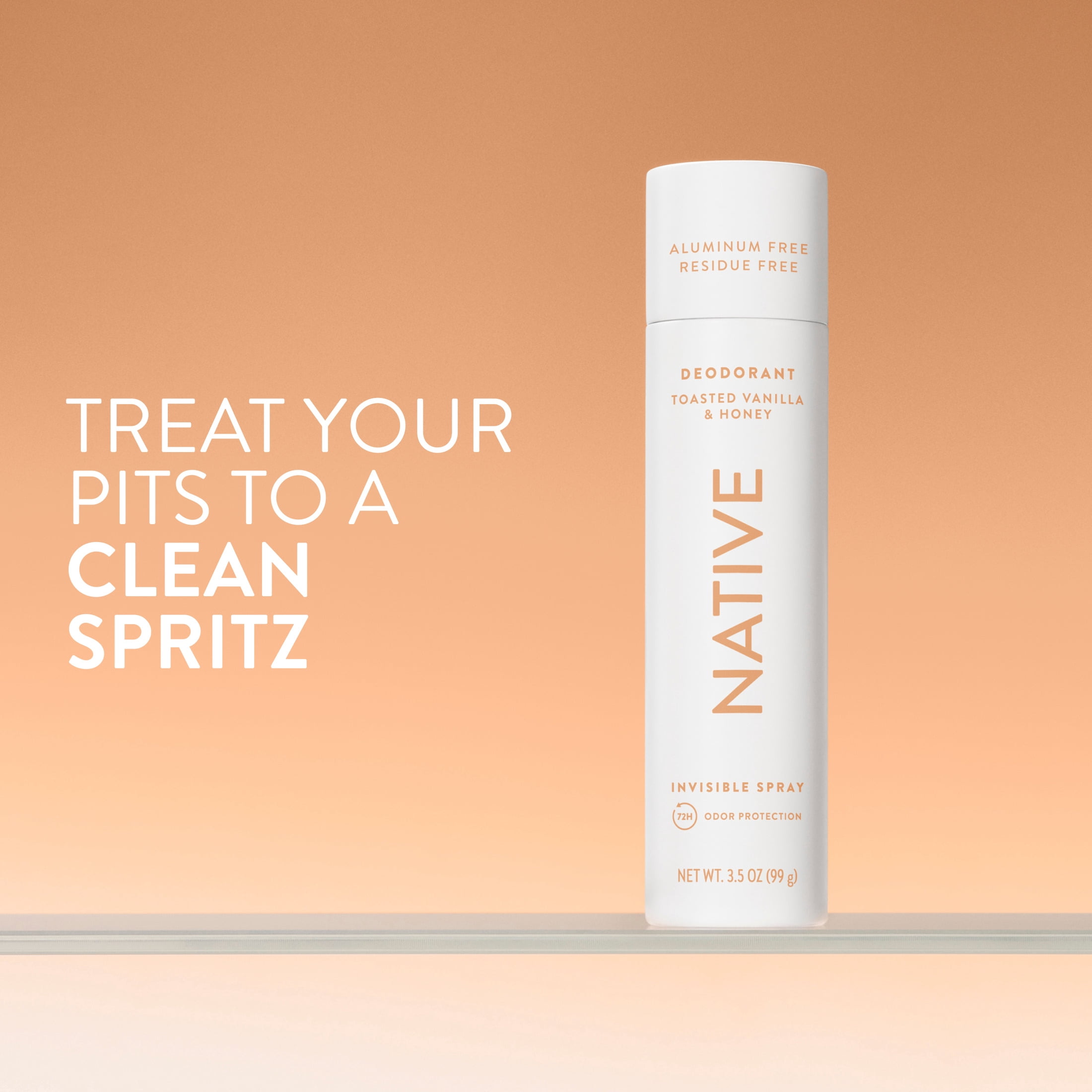 Native Deodorant Spray for Women, Aluminum Free, Toasted Vanilla & Honey, 3.5 oz