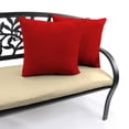 thumbnail image 3 of Jordan Manufacturing Sunbrella 18" x 18" Canvas Logo Red Solid Square Outdoor Throw Pillow (2 Pack), 3 of 10