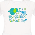 thumbnail image 4 of Inktastic My Gramps Loves Me- cute elephants Boys or Girls Long Sleeve Baby Bodysuit, 4 of 5