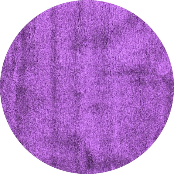 Ahgly Company Indoor Round Abstract Purple Contemporary Area Rugs, 7' Round