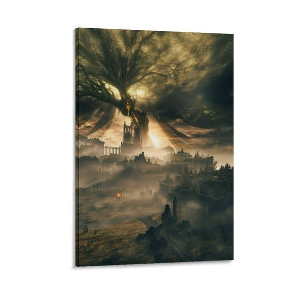 Elden Ring Game Poster 18 Canvas Wall Art Print For Room Aesthetic And Decor Poster For Bedroom Living Room Bathroom Kitchen Office Decor