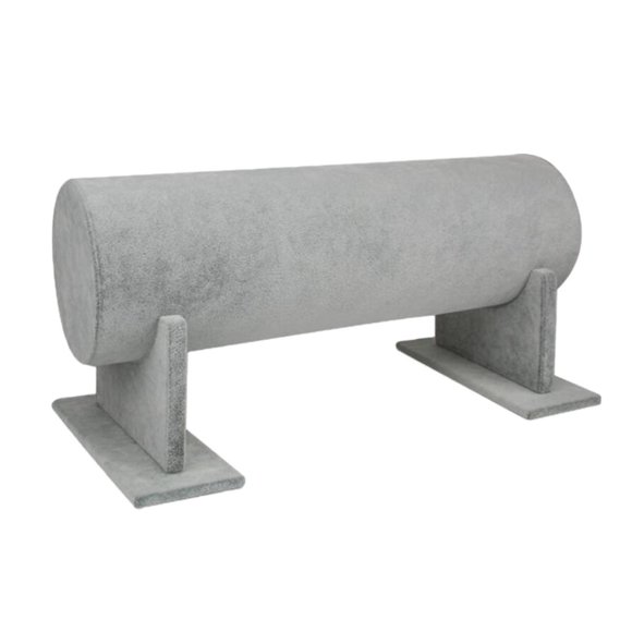 Estante de Exhibición Del cabellero de Las de de Las Mujeres Syn Suede para El Estante Del Accesorio 30x11cm Gris shamjiam Estante de exhibición de la banda del pelo de las mujeres