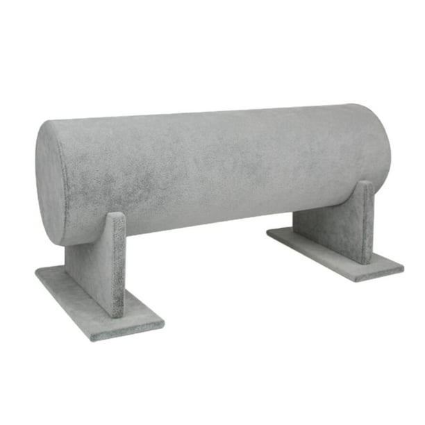 Expositor de aros para el pelo para mujer, de gamuza sintética, para accesorios para el pelo. 30x11cm Gris