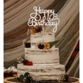 thumbnail image 2 of Decoración de tarta EONNCNT para fiesta de feliz cumpleaños con purpurina plateada, 2 of 6