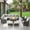 8PCS - Club Chair, variant on POCASSY 4PCS Patio Furniture Set with Fire Pit Table - All Weather Brown Wicker Outdoor Sectional Sofa with 41" Rectangular Propane Firepit Table, Anti-slip Cushions Water Resistant Cover - Beige