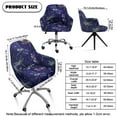 thumbnail image 7 of Xoenoiee Galaxy Dragonfly Print Velvet Curved Back Dining Room Chair Covers with Arms Stretch Swivel Bar Stool Chair Slipcover, Removable Vanity Kitchen Office Desk Armchair Protector Covers, 7 of 7