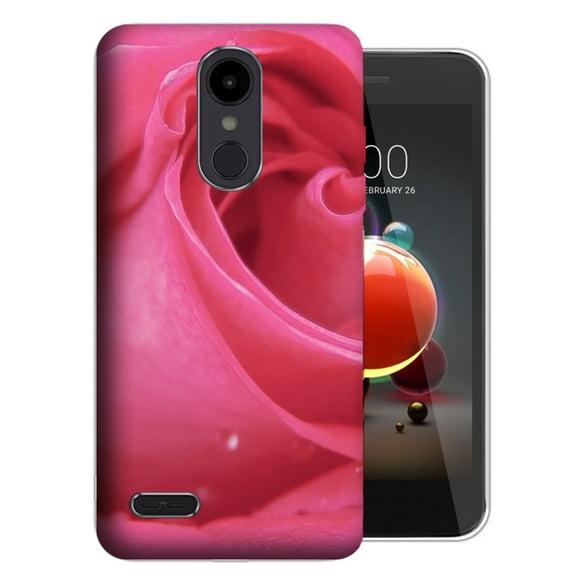 MUNDAZE LG Stylo 4 / Stylo 4 Plus Design Case - Pink Rose Design Skin Phone Case Cover