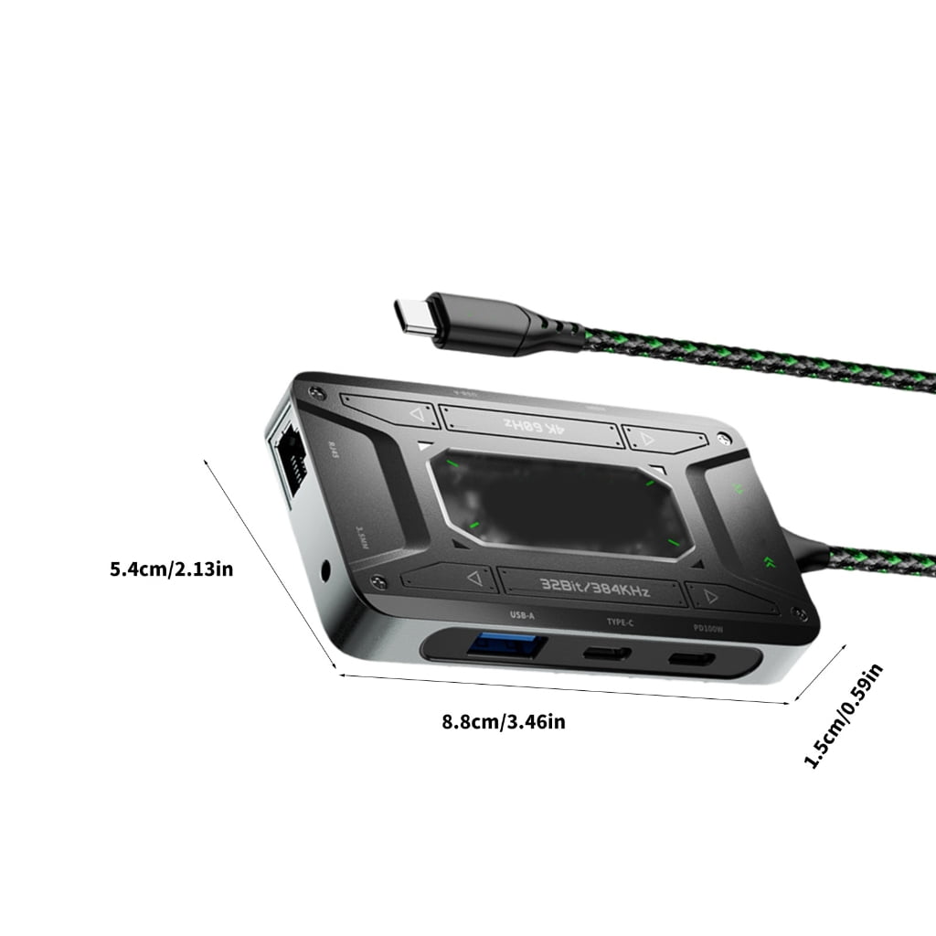 WINDLAND Earphones Converter For DS7/DS7Pro Headphone Adapter Docking Station 1000Mbps Ethernet PD100W and 5Gbps Data Transfer