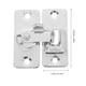 thumbnail image 2 of YSNOOWE 2Ud Cerradura De Inoxidable Para Puertas Y Correderas Color Plata, 2 of 6