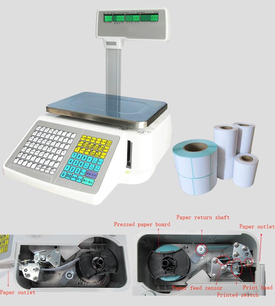 Techtongda Digital Price Computing Scale Thermal Printer with Label ...