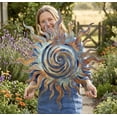 thumbnail image 4 of Colorful Metal Sun Wall Art, Spiral Wall Decor for Patio or Garden, 4 of 7