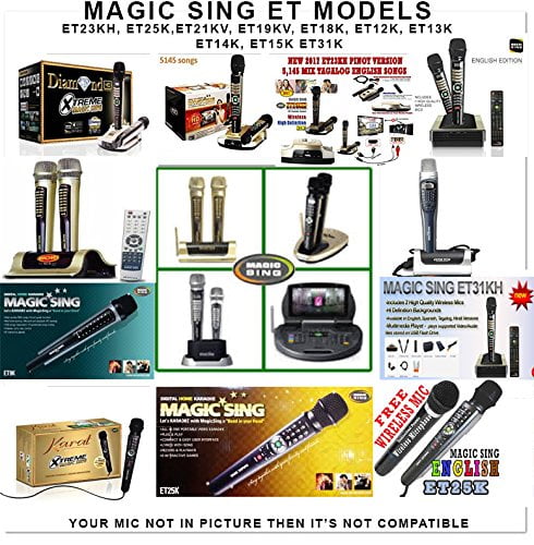 Microphone Karaoké Magic Sing ET25K Avec Chansons Intégrées, Fonctionne